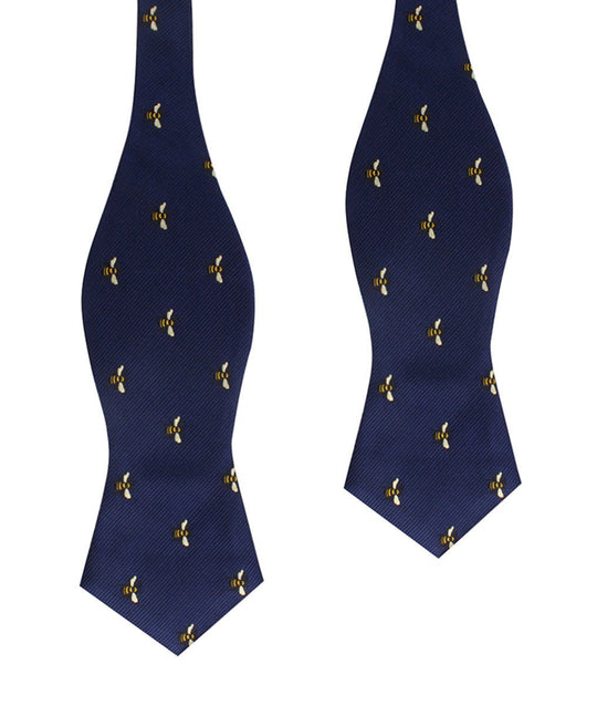 Bumble Bee Diamond Self Bow Tie