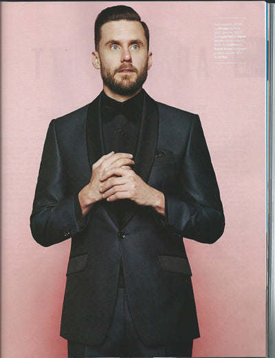 GQ Man Of The Year - Dave Thornton wearing a OTAA Black Floral Pocket Square