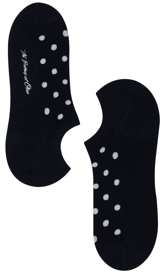 Midnight Blue Polka Dot Low Cut Socks