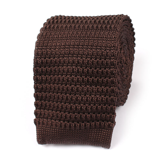 Seal Brown Knitted Tie