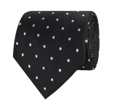 Bond Black Polka Dots Necktie