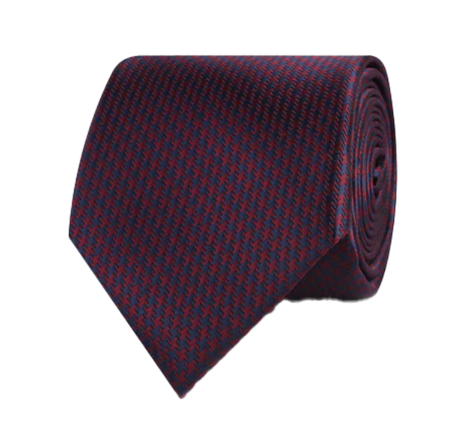 Burgundy Houndstooth Tie