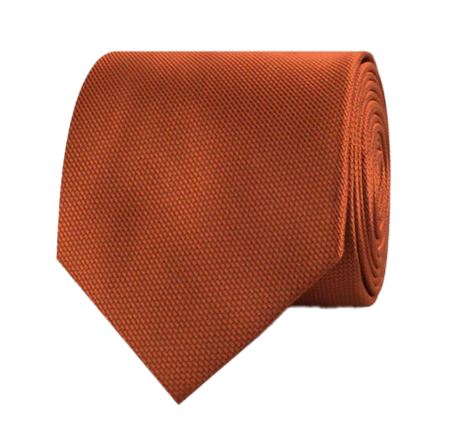 Burnt Orange Rust Weave Necktie