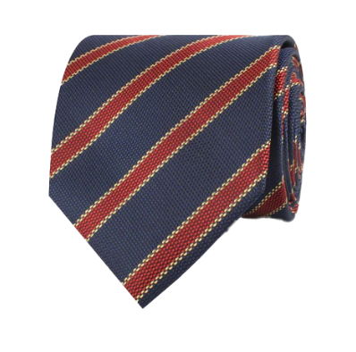 Cambridge Navy Blue with Royal Red Stripes Necktie