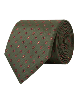 Hampshire Grove Moss Floral Tie