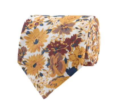 Marigold Meadow Floral Tie