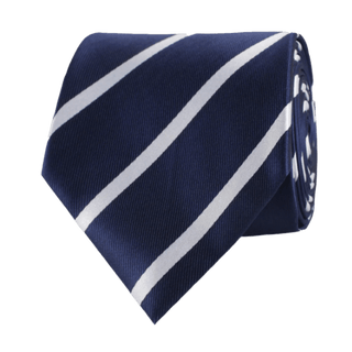Navy Blue Pencil Stripe Tie