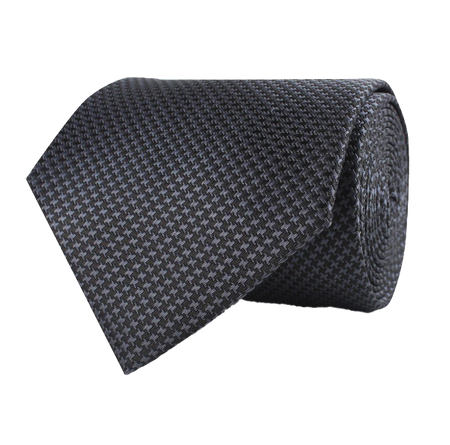 Black Houndstooth Pattern Necktie