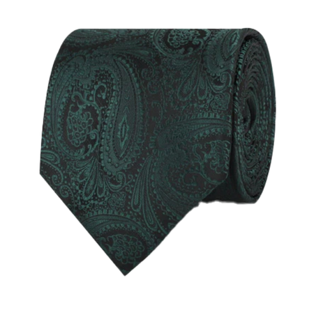 Emerald Green Paisley Necktie