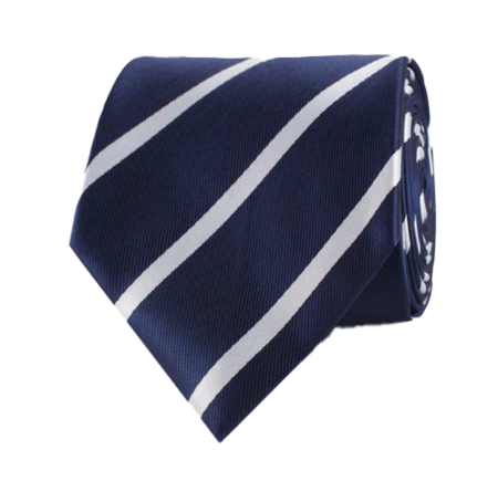 Navy Blue Pencil Stripe Tie