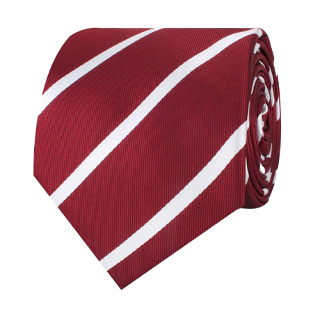 Royal Burgundy Striped Necktie